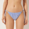 String-Bikinihose aus glänzendem Satin