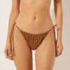 String-Bikinihose aus glänzendem Satin