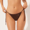 String-Bikinihose aus glänzendem Satin