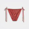 String-Bikinihose aus glänzendem Satin
