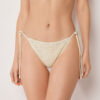 String-Bikinihose aus Pailletten-Netz