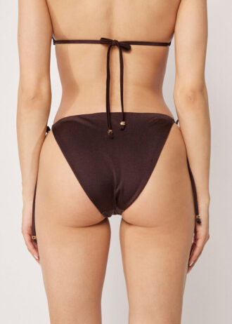 String-Bikinihose „Brown Glitter“