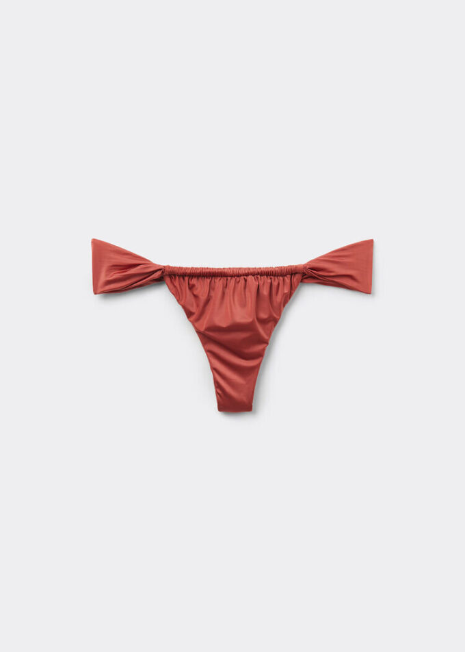 String-Bikinihose im Brazilian-Bikini-Stil aus glänzendem Satin