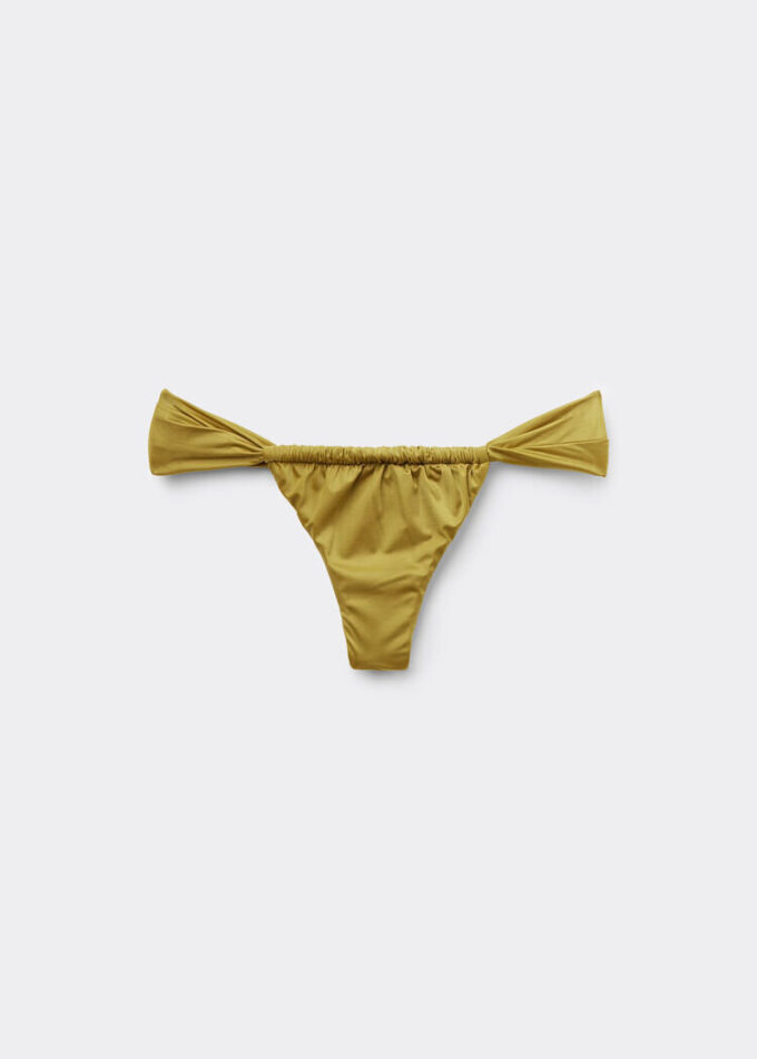 String-Bikinihose im Brazilian-Bikini-Stil aus glänzendem Satin