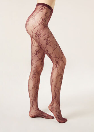 Strumpfhose mit Blumenmuster