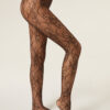 Strumpfhose mit Blumenmuster