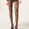 Strumpfhose mit Blumenmuster