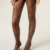 Strumpfhose mit Blumenmuster