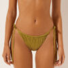 Tanga-Bikinihose aus glänzendem Satin
