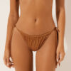 Tanga-Bikinihose aus glänzendem Satin