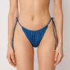 Tanga-Bikinihose aus glänzendem Satin