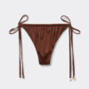 Tanga-Bikinihose aus glänzendem Satin