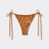 Tanga-Bikinihose aus glänzendem Satin