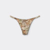 Tanga-Bikinihosen mit tropischem Blattmuster