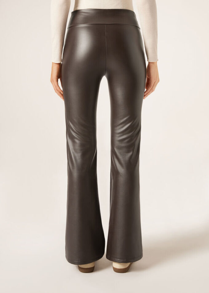Thermal-Hose mit ausgestelltem Bein und Beschichtungseffekt