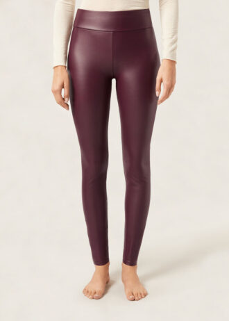 Thermal-Leggings aus Kunstleder