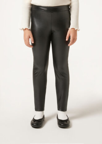 Thermal-Leggings für Mädchen in Leather Effect-Optik