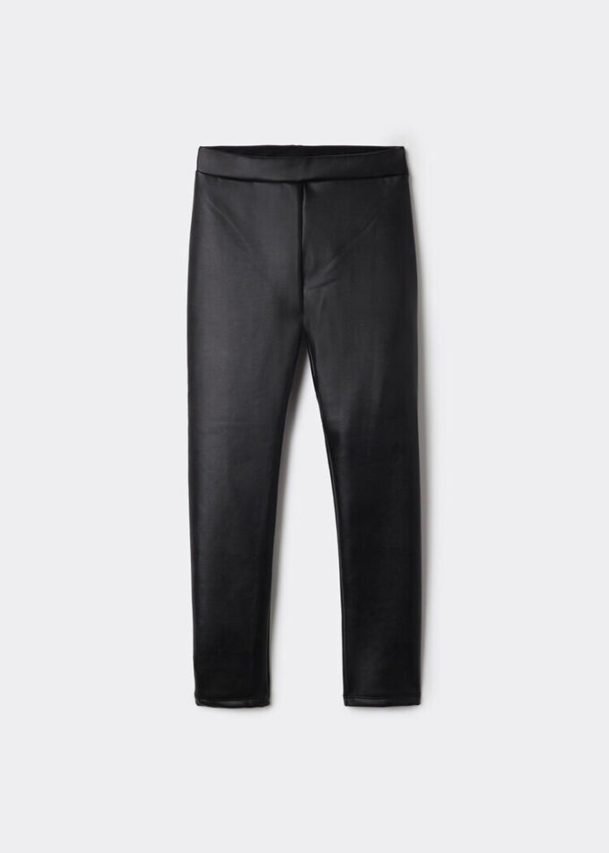 Thermal-Leggings für Mädchen in Leather Effect-Optik