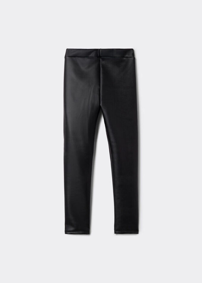 Thermal-Leggings für Mädchen in Leather Effect-Optik