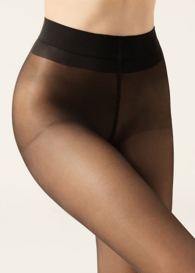 Transparente 30-Denier-Strumpfhose mit Control Top-Oberteil
