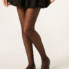 Transparente 30-Denier-Strumpfhose mit Mini-Herzen