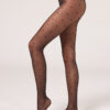 Transparente 30-Denier-Strumpfhose mit Mini-Herzen