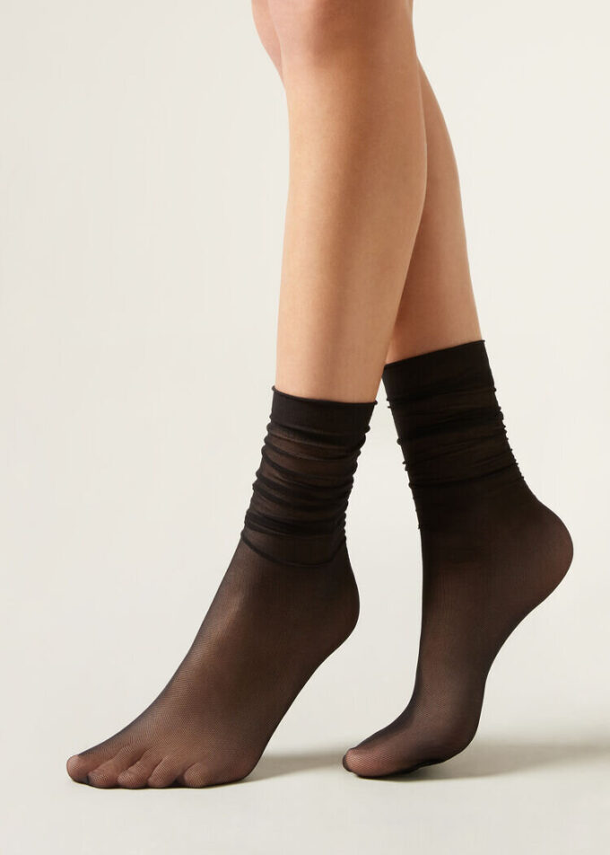 Transparente kurze Socken