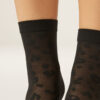 Transparente kurze Socken mit Tiermuster