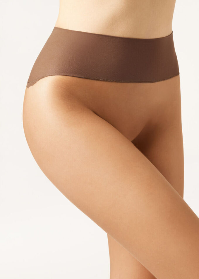 Transparente, matte Strumpfhose mit Make-up-Effekt, 15 Denier