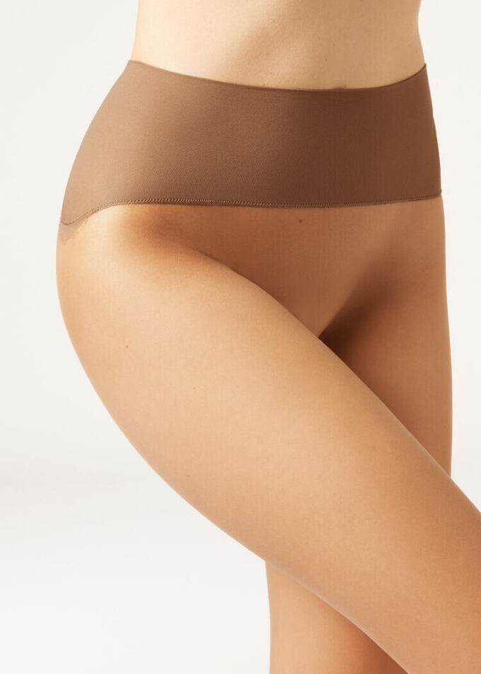 Transparente, matte Strumpfhose mit Make-up-Effekt, 15 Denier