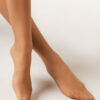 Transparente, matte Strumpfhose mit Make-up-Effekt, 15 Denier