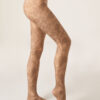 Transparente Strumpfhose mit Blumenmuster