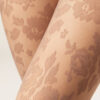 Transparente Strumpfhose mit Blumenmuster