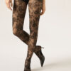 Transparente Strumpfhose mit Blumenmuster