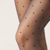 Transparente Strumpfhose mit Polka-Dot-Muster