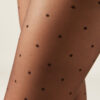 Transparente Strumpfhose mit Polka-Dot-Muster