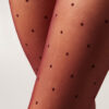 Transparente Strumpfhose mit Polka-Dot-Muster