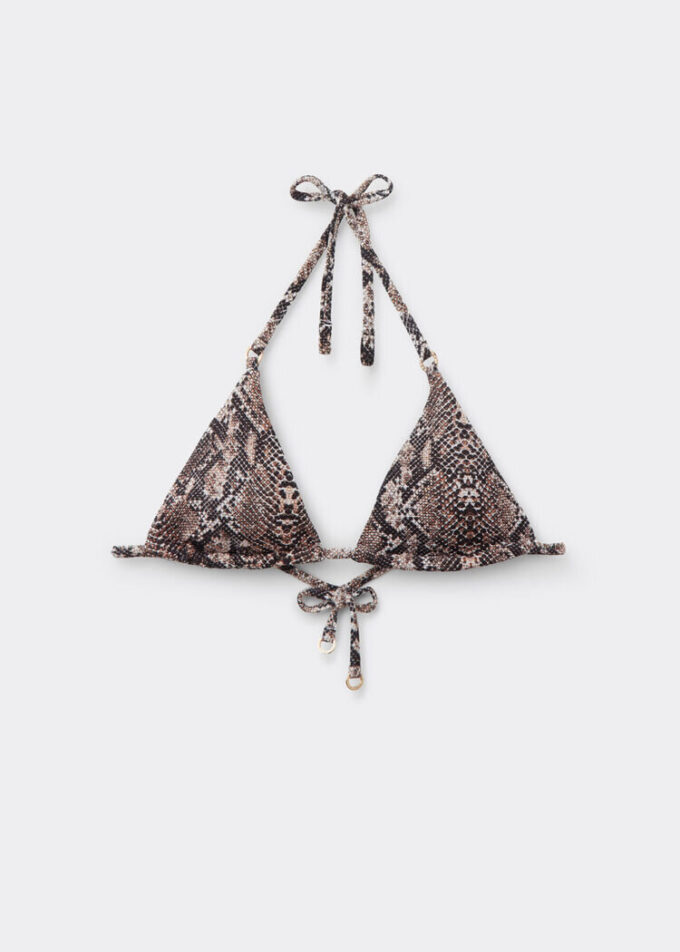 Triangel-Bikinioberteil Classic Snake