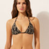 Triangel-Bikinioberteil „Golden Ethnic“