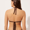 Triangel-Bikinioberteil mit abgestufter Polsterung, glänzender Satin