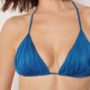 Triangel-Bikinioberteil mit herausnehmbaren Polstern aus glänzendem Satin