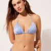 Triangel-Bikinioberteil mit herausnehmbaren Polstern aus glänzendem Satin