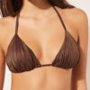 Triangel-Bikinioberteil mit herausnehmbaren Polstern aus glänzendem Satin