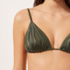 Triangel-Bikinioberteil mit herausnehmbaren Polstern aus glänzendem Satin