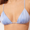 Triangel-Bikinioberteil mit herausnehmbaren Polstern aus glänzendem Satin