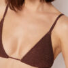 Triangel-Bikinioberteil mit herausnehmbaren Polstern und Crinkle-Wellen-Effekt