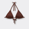 Triangel-Bikinioberteil mit herausnehmbaren Polstern und Crinkle-Wellen-Effekt