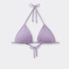 Triangel-Bikinioberteil mit herausnehmbaren Polstern und Crinkle-Wellen-Effekt