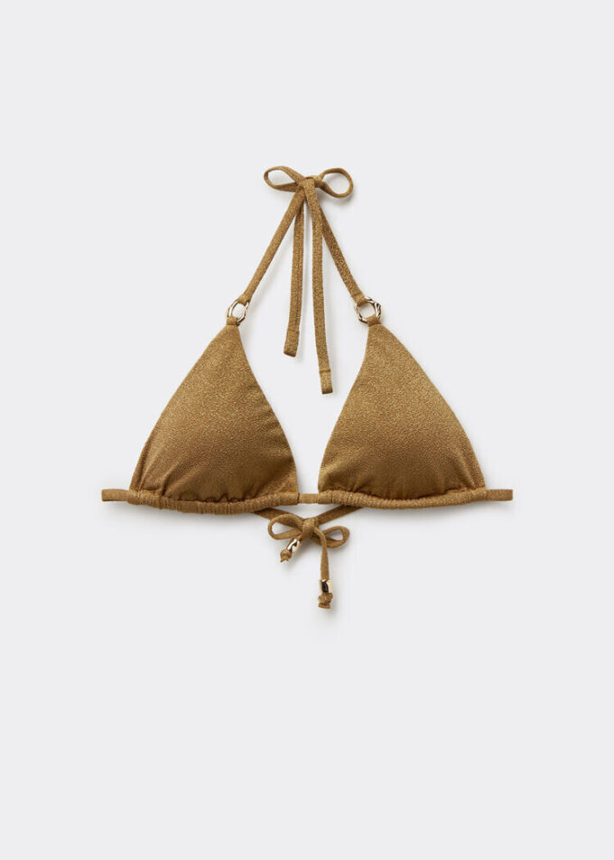 Triangel-Bikinioberteil mit raffiniertem Glanz