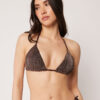 Triangel-Bikinioberteile „Brown Glitter“